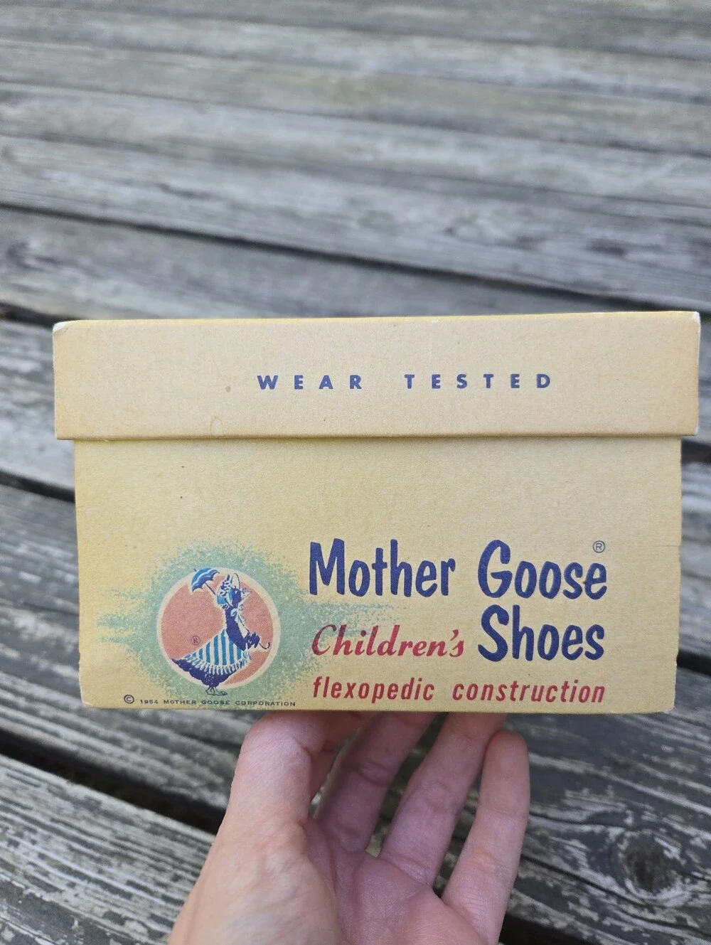 Vintage 1954 Mother Goose Shoes with Original Box
